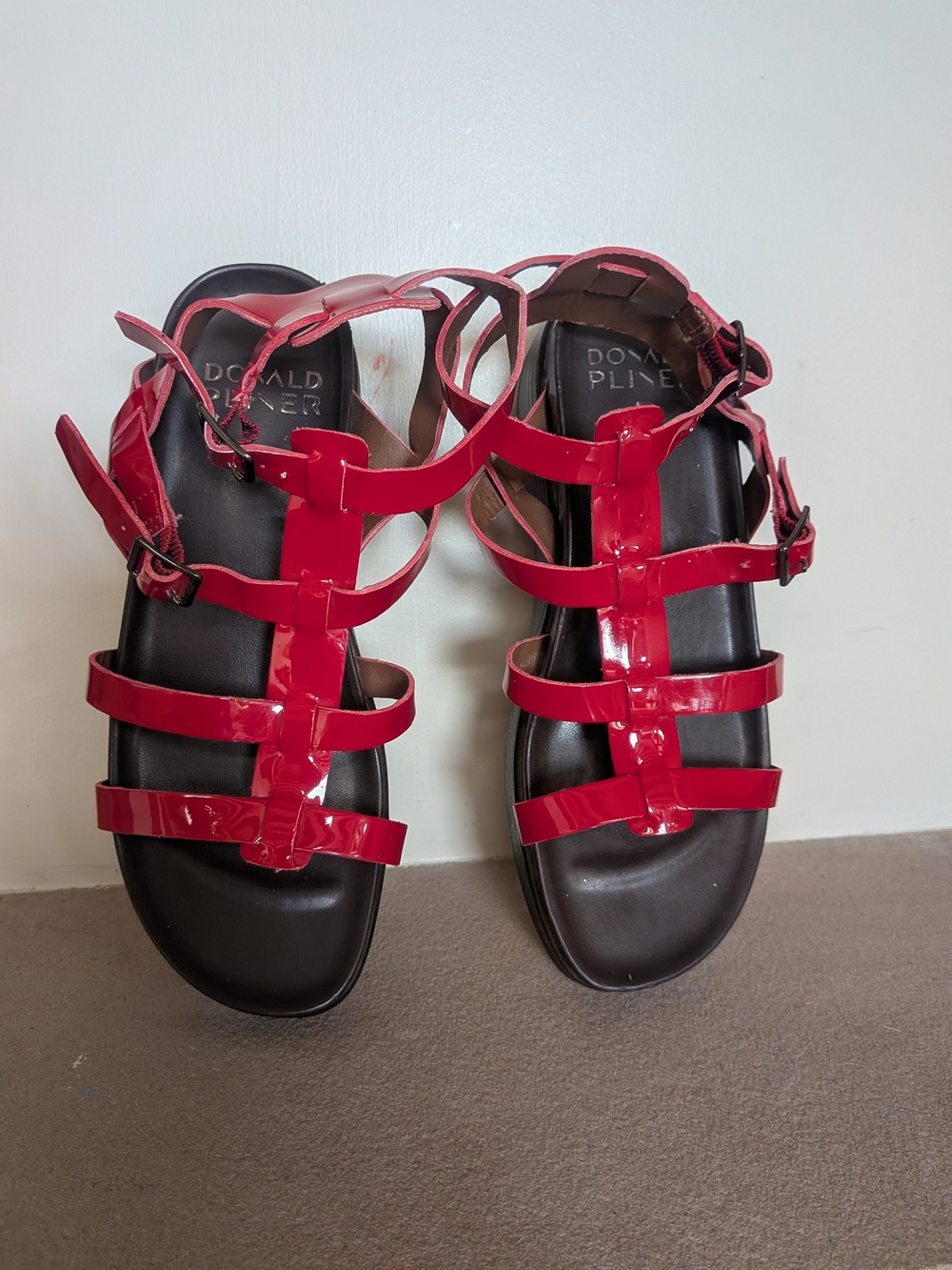 Donald J. Pliner Women's Red Patent Gladiator Sandals